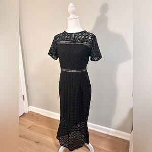 Lace Fit & Flare Midi Dress
